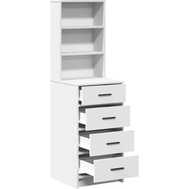 vidaXL Hochboard mit Schubladen Weiß 40 x 41 x 135 cm Holzwerkstoff 865046 – Bild 5
