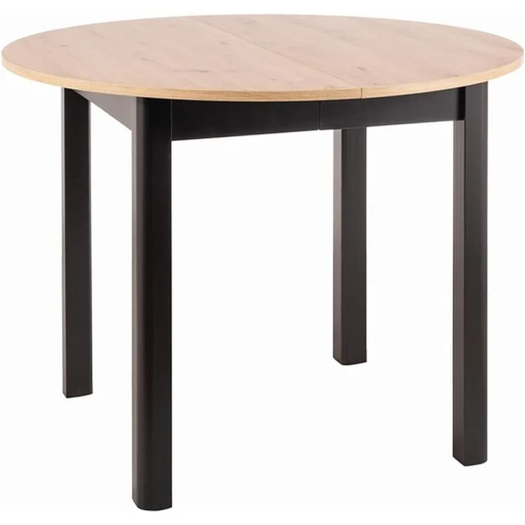 designimpex Esstisch Design GS-222 Eiche Artisan - Schwarz matt rund ausziehbar – Bild 4