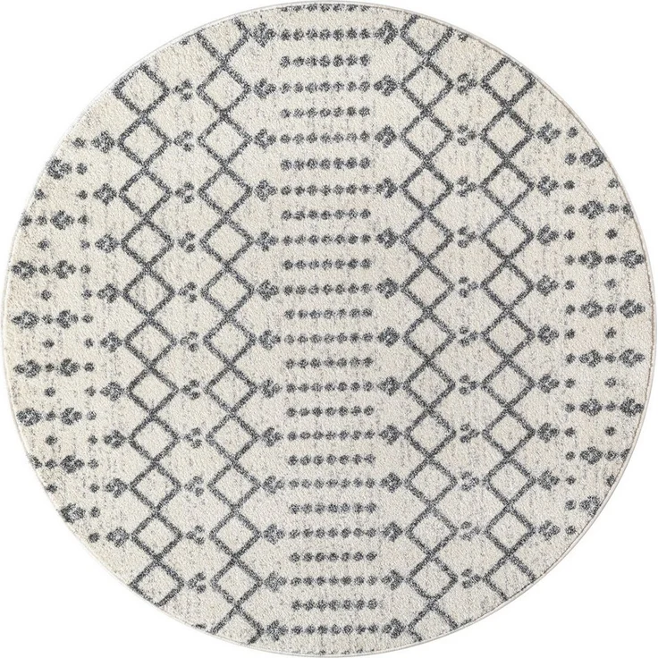 Sanat Teppich Boho 8203, rund, Höhe: 10 mm, Kurzflor, robust, Boho, Scandic, für Fussbodenheizung geeignet – Bild 1
