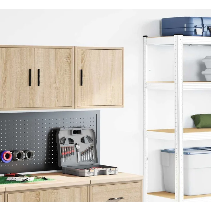 vidaXL Garagen-Wandschrank Sonoma-Eiche Holzwerkstoff 860629 – Bild 3
