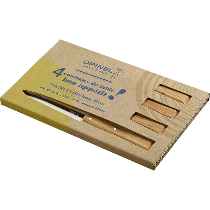Opinel Table Bon Appétit N°125 South - Tafelmesser - 11 cm - gelber bis orangefarbener Griff (Packung mit 4) – Bild 2