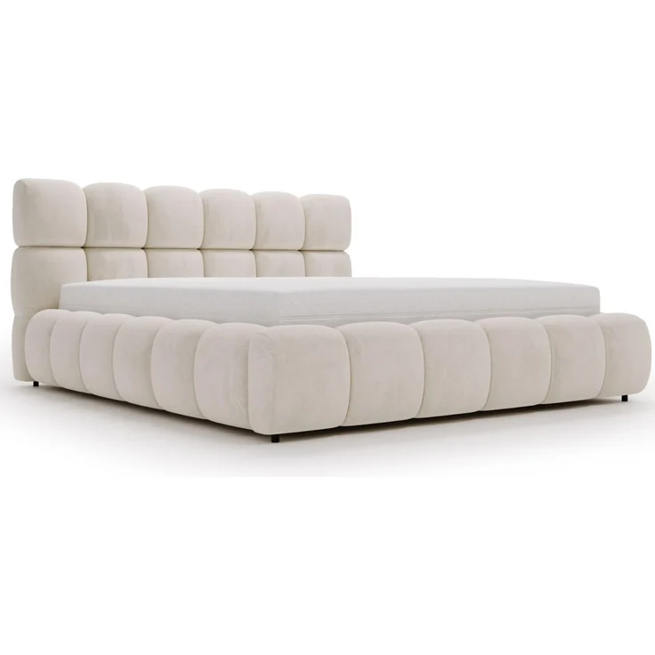 GrainGold Polsterbett mit Bettkästen MODO, Modern Bett mit Kopfteil - 180x200 cm, Beige (1x Bett) – Bild 8
