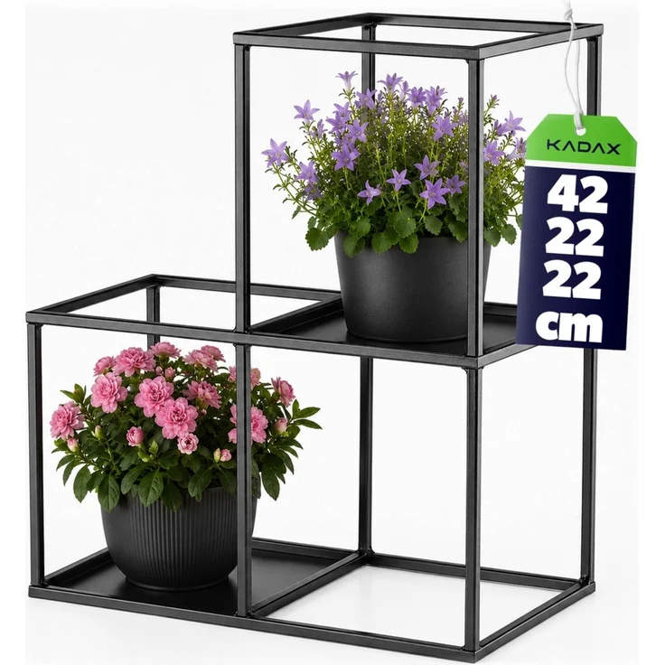 KADAX Blumenständer Stehender Metall-Blumentopf modular Loft 20 cm – Bild 1