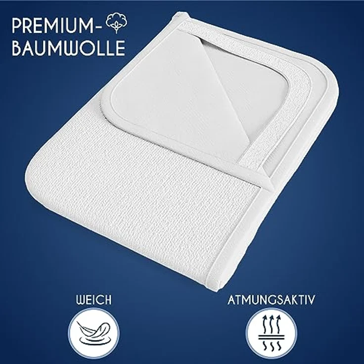 Dreamzie Matratzenschoner 80x200 cm Wasserdicht (2er-Set) Oeko-TEX Zertifiziert - Atmungsaktive Matratzenauflage – Bild 6