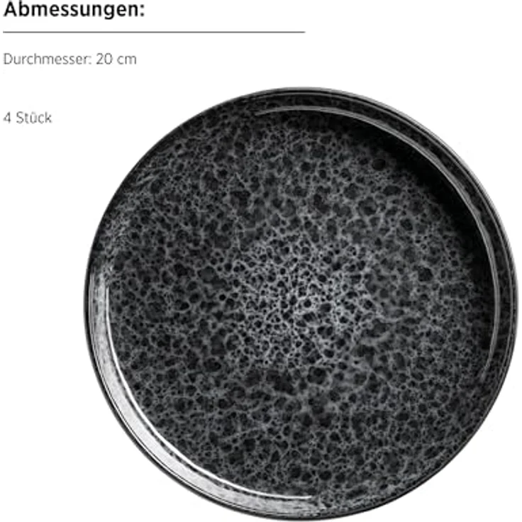 Mäser Kombiservice Filippa, 16-teiliges Geschirrset aus schwarzer Keramik, 400 ml – Bild 6