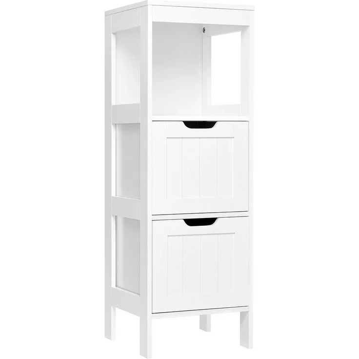 Mondeer Badkommode Badezimmerschrank, Aufbewahrungsschrank, 30x30x89cm, weiß – Bild 1