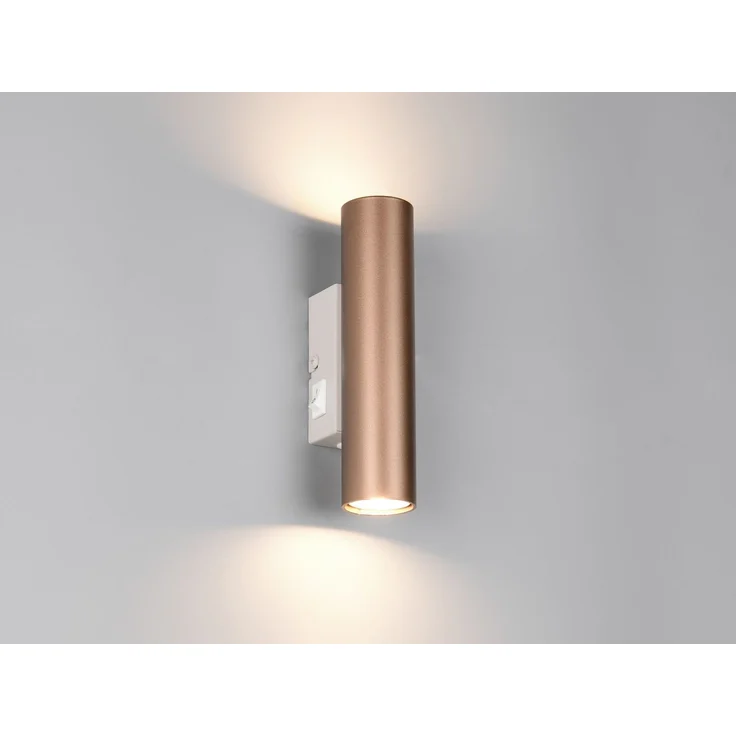 LED Wandleuchte Up and Down Coffee / Grau mit Schalter, Höhe 18cm – Bild 1