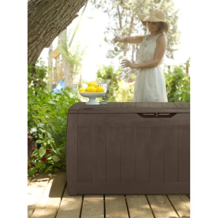 Keter Gartenbox Hollywood, Aufbewahrungsbox mit 270l Fassungsvermögen, wetterfest und UV-beständig – Bild 7