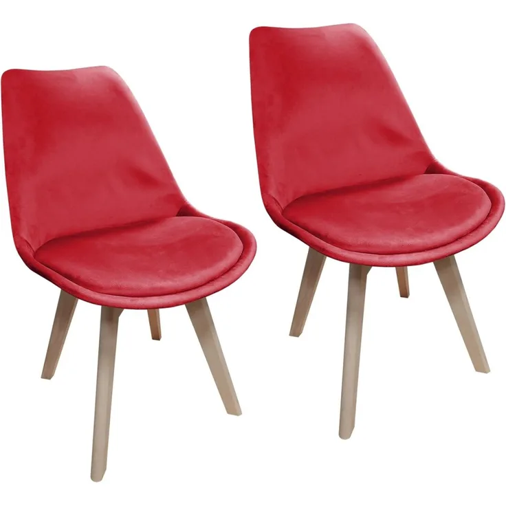 HTI-Living Atlanta Velvet Rot Stuhl