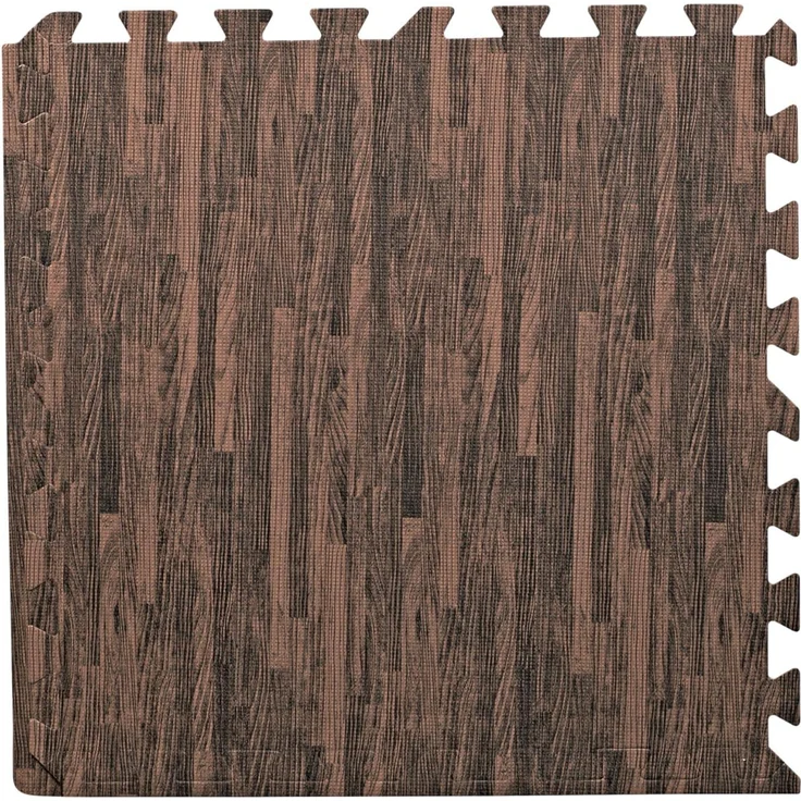 Pool-Bodenschutzfliesen Set 12 Stück á 50 x 50 cm, Holz-Optik (Palisander) – Bild 5