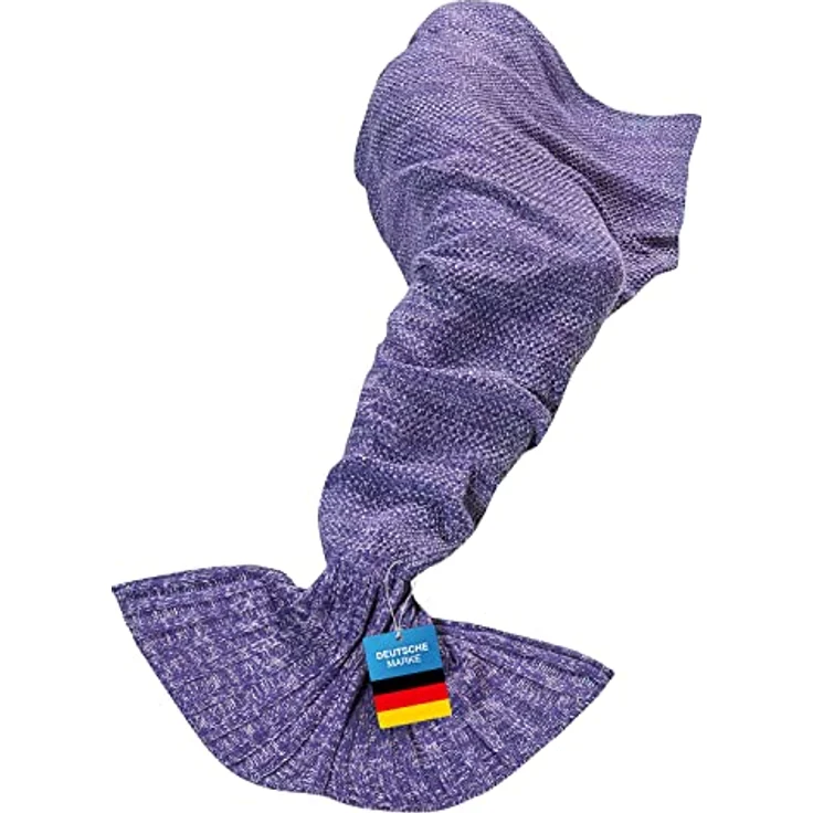 Wohndecke FELUNA Wohndecke Meerjungfrau – Wolldecke mit Schwanzflosse, Feluna, Wolldecke Flossen-Decke – Bild 2