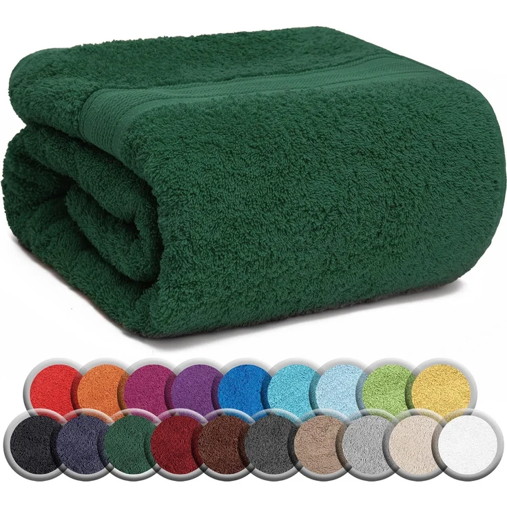 NatureMark SAUNATUCH/Badetuch – Premium Qualität 80x200 cm – Sauna-Handtuch 100% Baumwolle – Farbe: Dunkel Grün