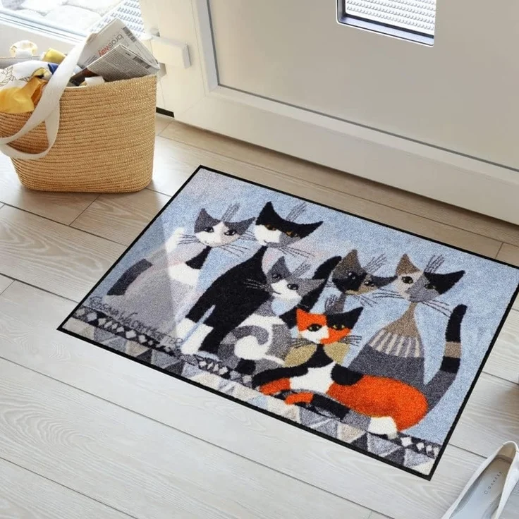 Salonloewe Fußmatte SIAMO IN SEI 50x75cm, In- und Outdoor, waschbar bei 40° Grad und trocknergeeignet – Bild 2