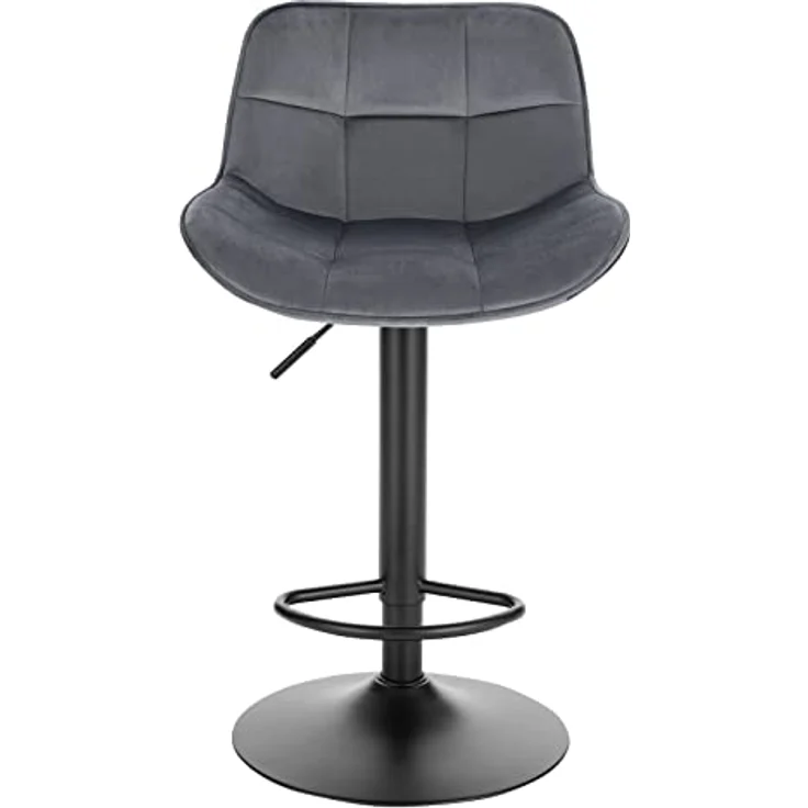 EUGAD Barhocker (2 St), Samtbezug höhenverstellbar 360° drehbar aus Metall – Bild 7