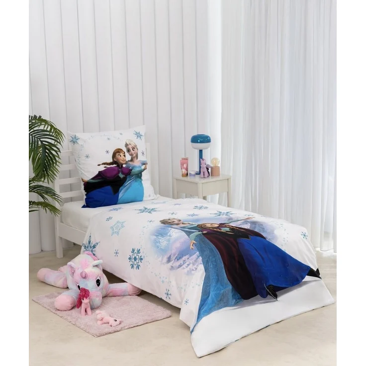 Disney Wendebettwäsche Disney Frozen Elsa & Anna Bettwäsche Set 2 teilig 135x200 + 80x80 – Bild 2