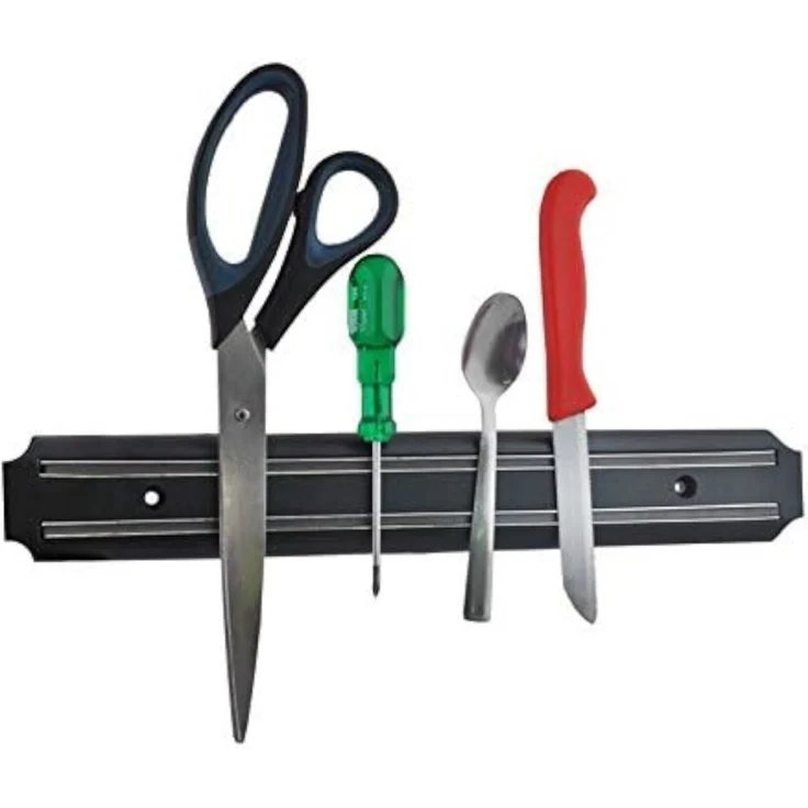 ISO TRADE Messerleiste Messerhalter Magnetleiste Magnetschiene Wandhalter Küche 32,5 cm, doppelter Magnetkern – Bild 5