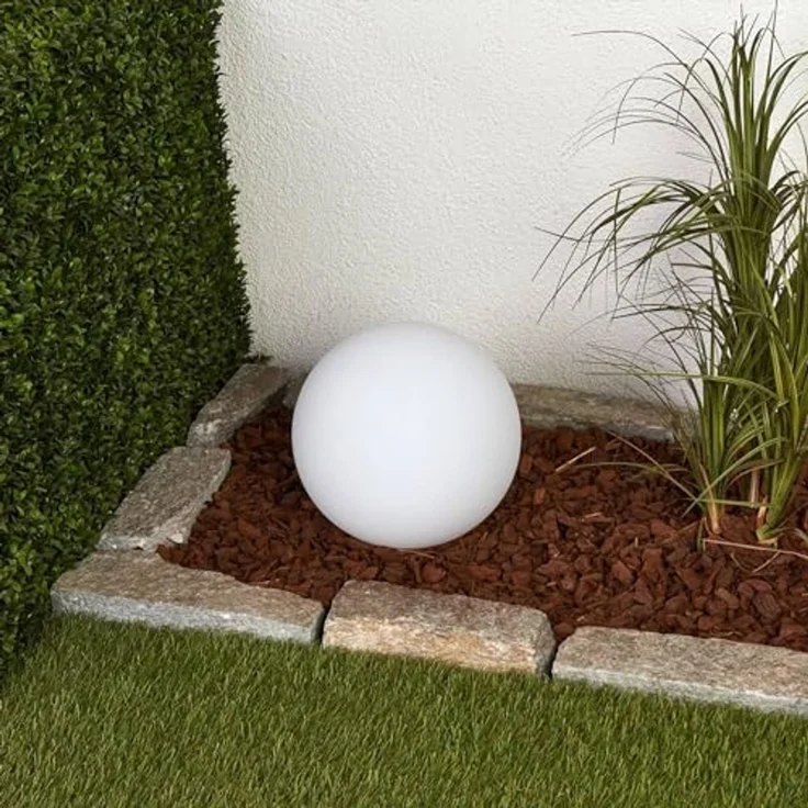 Lindby Außen-Stehlampe Lago, LED, Kunststoff Weiß tageslicht IP44, 2 x 0,2 W LED, tageslicht – Bild 3