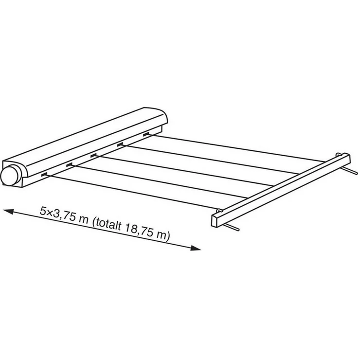 Euroshowers GmbH Wand-Wäscheleine Ausziehbar Stockholm 18,75 m – Bild 4