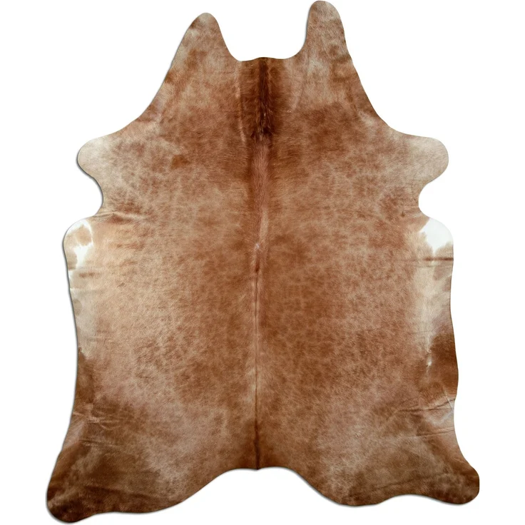 Kuhfell - L245 x B198 cm - kastanienbraun beige – Bild 1