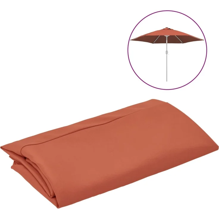 vidaXL Ersatzbezug für Sonnenschirm Terracotta-Rot 300 cm 313801 – Bild 2