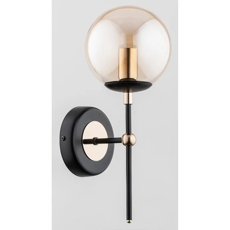 Wandleuchte Alfa Itoris 1-flammig schwarz/gold 28360 Alfa