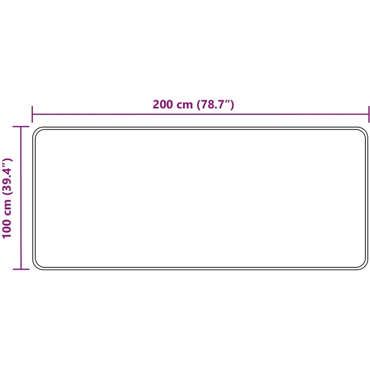 vidaXL Teppichläufer MARSA Gelb 100x200 cm Polyester und PVC 42023223 – Bild 7