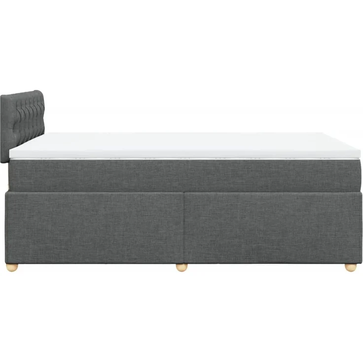 vidaXL Boxspringbett mit Matratze Dunkelgrau 120x200 cm Stoff 3288955 – Bild 7