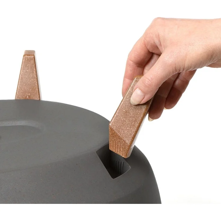 Siena Garden M82580 Oslo Pflanzgefäß 40 cm, Ø40 x 25cm, anthrazit – Bild 6