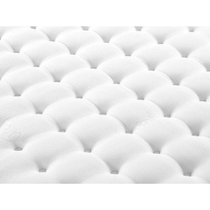 Vente-unique - VIREVO Set aus Matratze und Bettgestell Stoff Weiß - B 140 cm x H 31 cm x L 190 cm – Bild 5