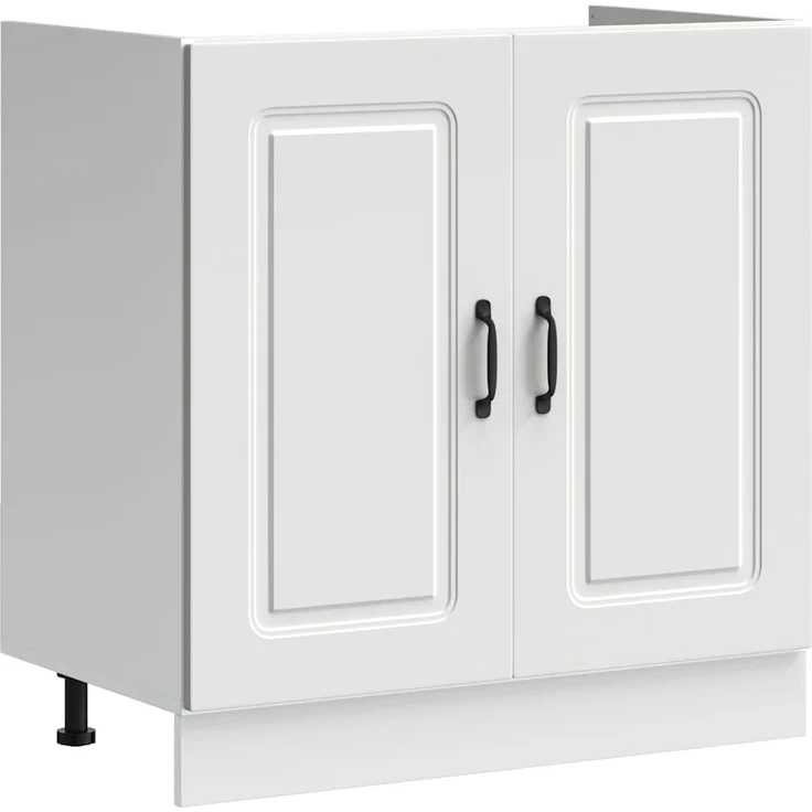 vidaXL Spülenunterschrank Kalmar Weiß 80x46x81,5 cm Holzwerkstoff 853447 – Bild 1