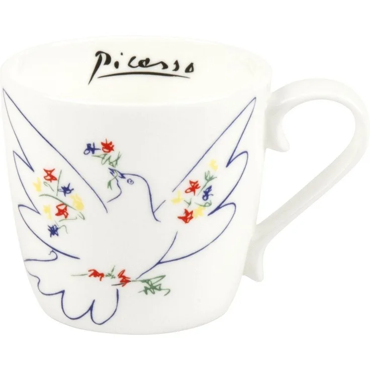 KÖNITZ 1120571992 Becher Picasso - La Colombe Du Festival - 450 ml aus Bone China Porzellan