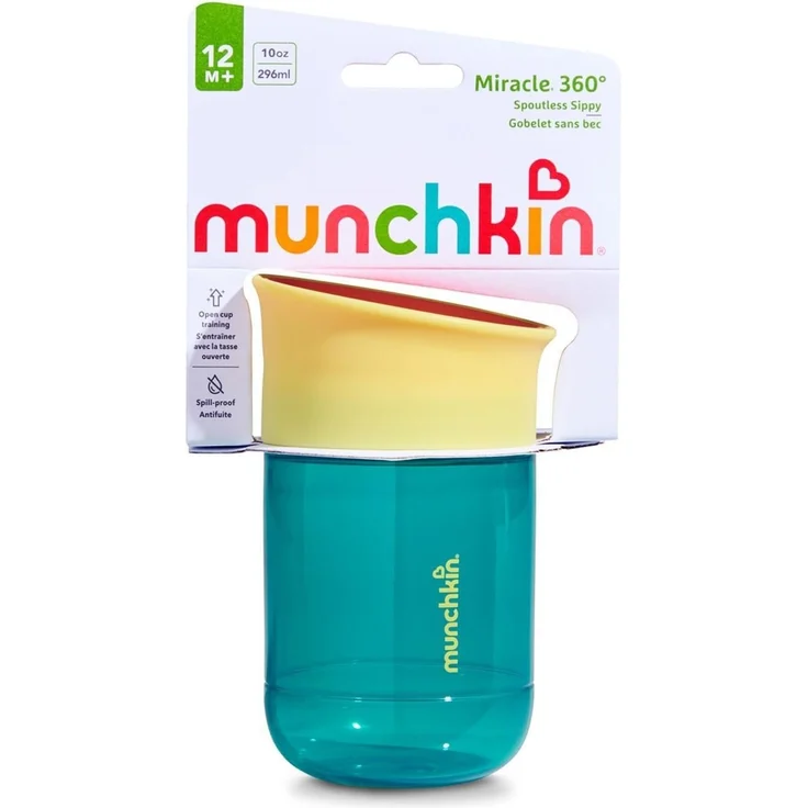 Munchkin Miracle 360 Lernbecher | 12 m+ | 296 ml | Petrol