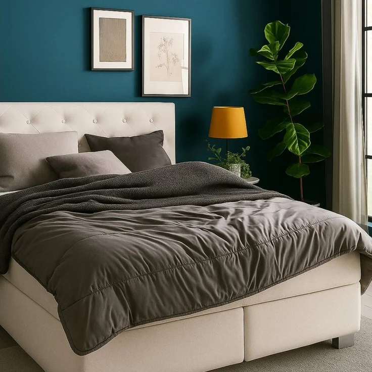 OTTO home Microfaserbettdecke Clarra 100% Polyester, Bettdecke 135x200 cm, 155x220, Füllung: Polyester, Bezug: Polyester, Bettdecken in grün & grau, Sommer, Winter, 4 Jahreszeiten, Decke – Bild 2