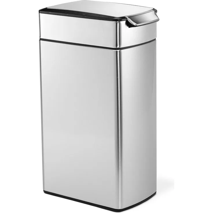 simplehuman Mülleimer Schmaler Touch-Bar-Abfalleimer 40 Liter Edelstahl