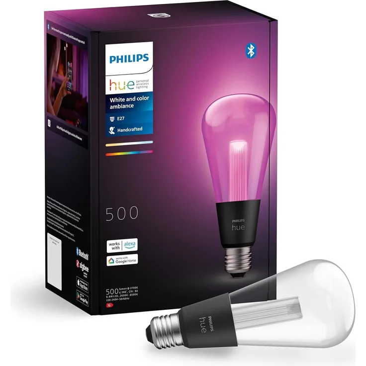 Philips Hue White & Col. Amb. Lightguide Giant Edison ST72 E27