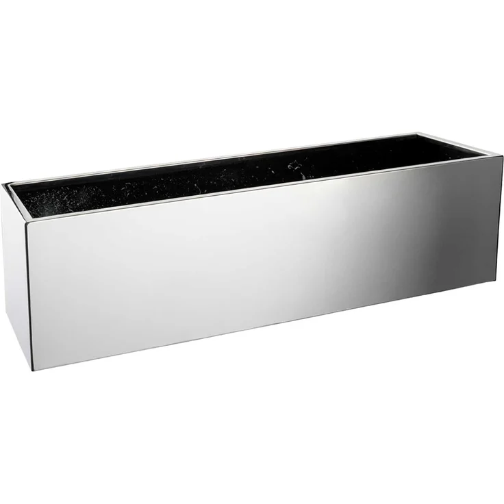 VIVANNO Balkonkasten Edelstahl ACENTO VERTICO Kasten - Edelstahl Poliert Poliert (1 St), 60x17x17 cm – Bild 1