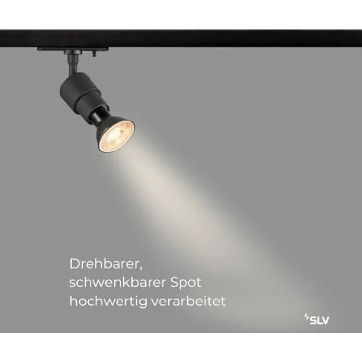 SLV PURI 2.0 Basic, 1~ Spot, GU10, 1x max. 6W, schwarz - Leuchten mit 1 Phasen Adapter – Bild 3