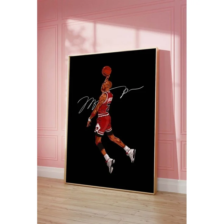 JUSTGOODMOOD Poster Basketball Dunk conic Jump Shot llustration Chicago Style Sport Art Ur, (1 St) – Bild 3