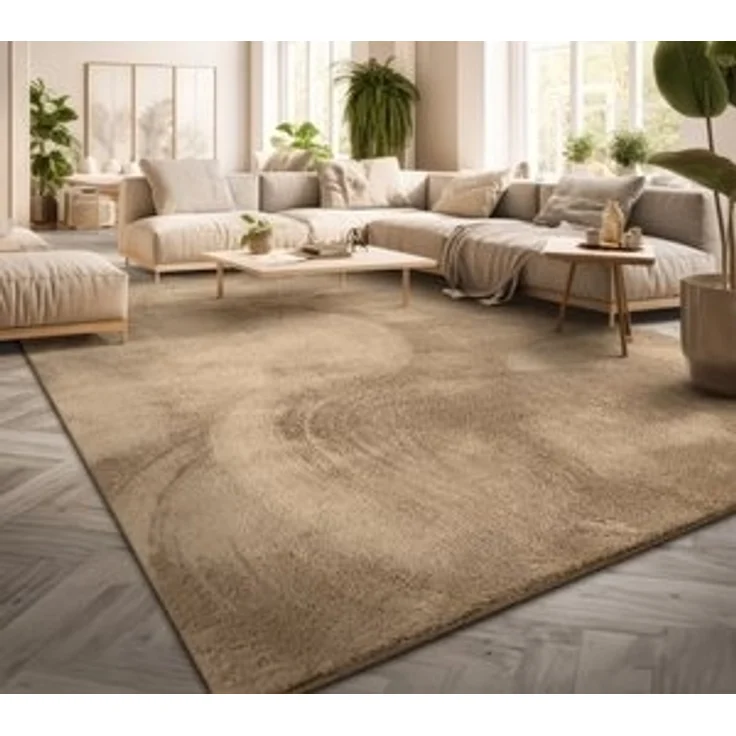TT Home Teppich, Rechteckig, Höhe: 14 mm, Wohnzimmer Kurzflor Einfarbig Modernes Design Waschbar – Bild 6
