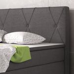 Boxspringbett Boston 180x200 cm Webstoff Anthrazit