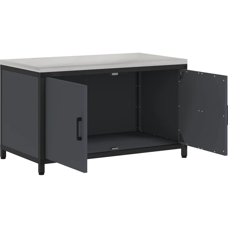 vidaXL Küchenaufbewahrung mit Regal Anthrazit 60 x 50 x 92 cm Stahl 874998 – Bild 5