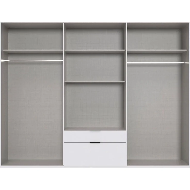 Wimex Drehtürenschrank Mugano (mit langen oder kurzen Griffen aus Metall) in vielen Breiten, 208 oder 236 cm hoch, Made in Germany – Bild 3