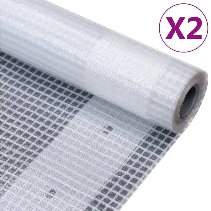 vidaXL Gitter-Abdeckplanen 2 Stk. 260 g/m² 3x10 m Weiß 3082823