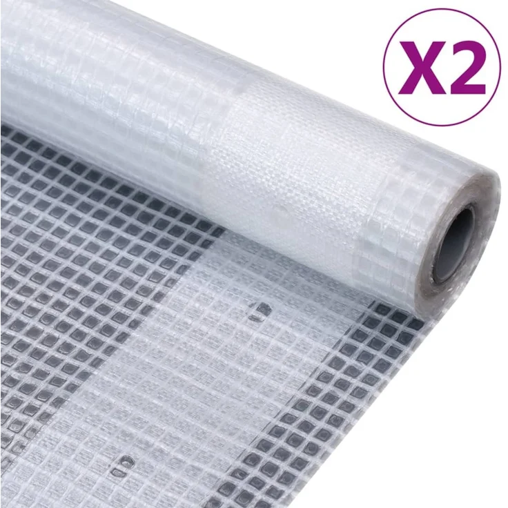 vidaXL Gitter-Abdeckplanen 2 Stk. 260 g/m² 3x10 m Weiß 3082823 – Bild 1