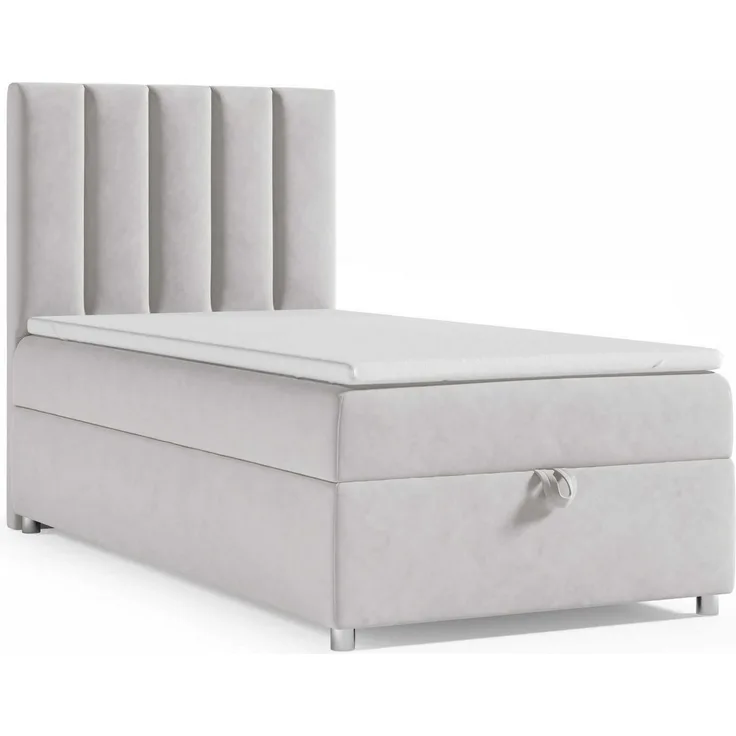 Best for Home Boxspringbett mit Bettkasten Trinity K-10 SINGLE Bonellfederkern inkl. 7 cm Topper (Einzelbett, Polsterbett gepolstertes Kopfteil, Jugendbett, Kinderbett versch. Größen, 70x200 80x200 90x200 100x200 cm), mit oder ohne Topper, Flexible Lie...