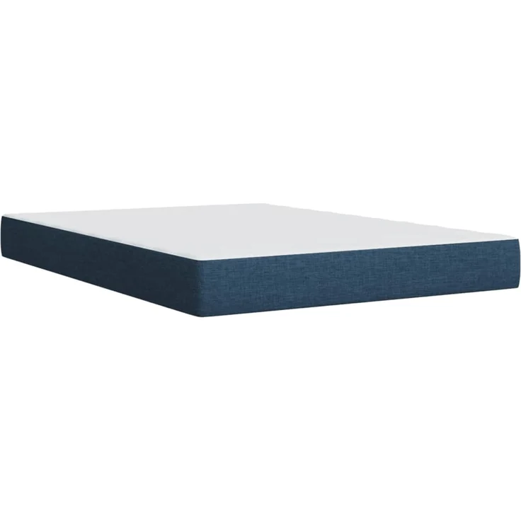 vidaXL Boxspringbett mit Matratze Blau 140x200 cm Stoff 3289792 – Bild 10