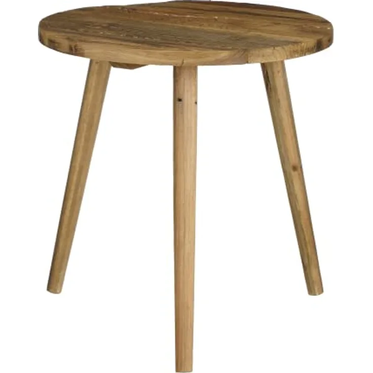 MICA Decorations Bold Beistelltisch - H42,5 x Ø40 cm - Recyceltes Holz - Braun