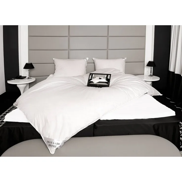 Mayaadi-Home HS63 Ballonbett Baumwolle 70% Daunen 30% Federn Weiß 155x220 cm 2600 Gramm