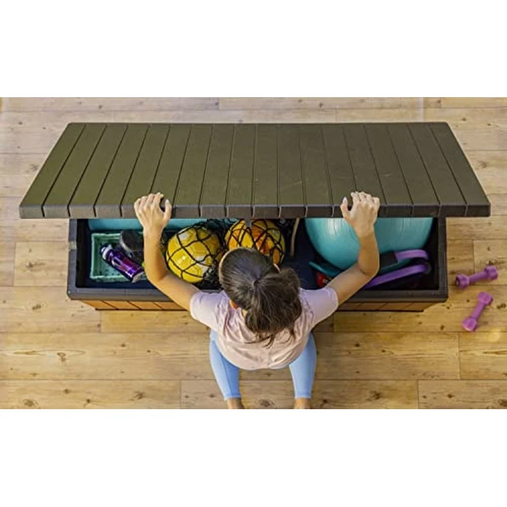 Keter Garten-Aufbewahrungsbox Darwin 570 L Grau – Bild 3