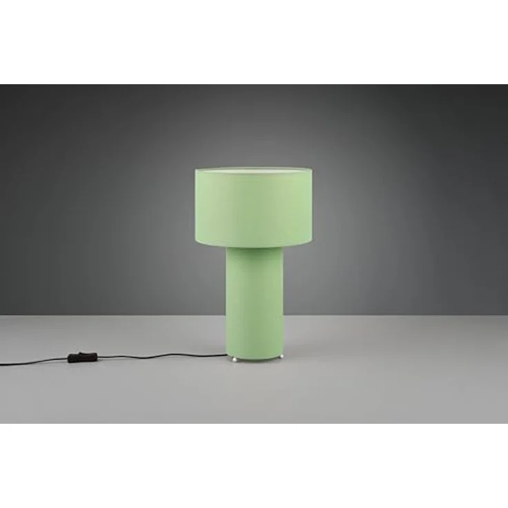 TRIO Bale Tischleuchte E27, 2-fach, 24 cm, Stofflampenschirm, Pistaziengrün, mit Schnurschalter – Bild 2
